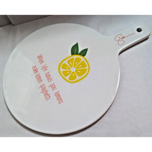 giada de laurentiis NEW "when life gives you lemons" serving cheese plate handle